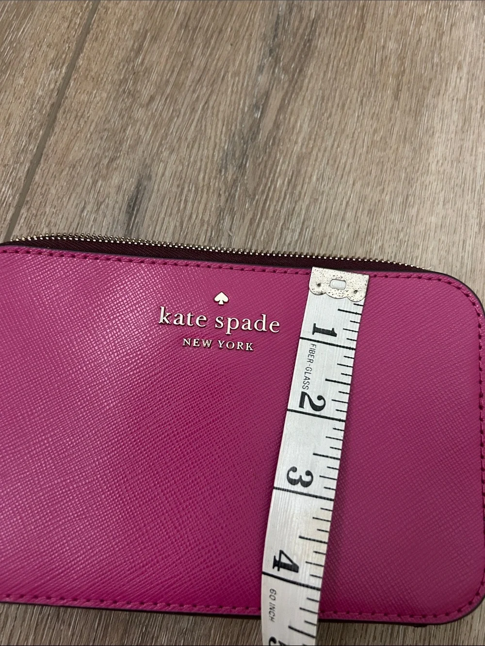 KATE SPADE NY Staci Mini Hibiscus Saffiano Leather Pink Crossbody Bag Purse